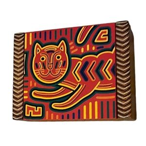 Vintage Hand Painted And‎ Crafted Keepsake Wooden Box